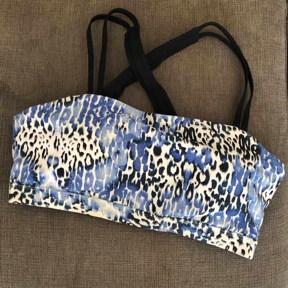 Lorna Jane Sports Bra - M, blue leopard print - Picture 3 of 4